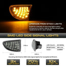 2Pcs Dynamic Turn Signal Light Flowing LED Side Marker Lights Side Repeater