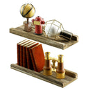 2pcs Wooden Floating Shelves Wall Display Rack for Bedroom Living Room Storage