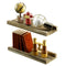 2pcs Wooden Floating Shelves Wall Display Rack for Bedroom Living Room Storage