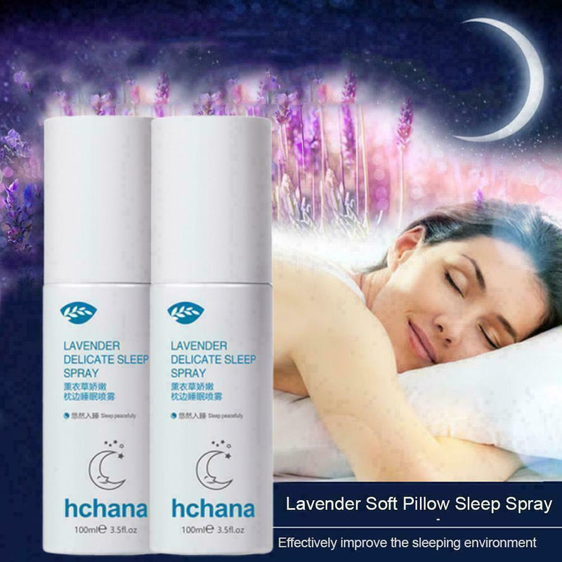 100ML Lavender Pillow Sleep Spray Soothe Mind Body Essential Insomnia Oil P7N7