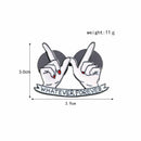 Cartoon Gesture Love Heart Brooch Enamel Badge for Friends Jewelry Gifts A