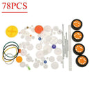 78Pcs Plastic Gear Package Kit DIY Gear Assortment Accessories