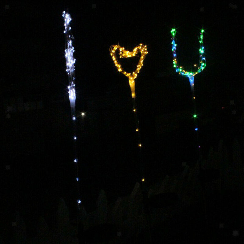2Pcs 100 LED Firework DIY Fairy Lights Solar Stake Garden Lights Xmas Wedding