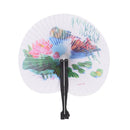 New Paper Hand Fan Plastic Handles Folding Wedding Party Favor DecorationZFCA