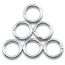 Wholesale 24pcs Round Push Gate Snap Open Hook Spring Ring Key Carabiner Camping