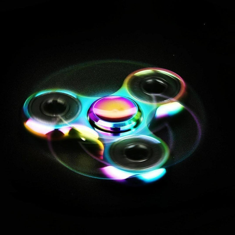 Rainbow-Durable Stainless Steel Fidget Spinner Toys Metal Material Hand Spinner