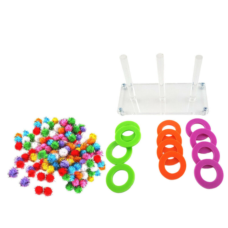 100-Pack Parrot Birds Chew Preen Balls+IQ Trainning 3 Color Game Rings Lot