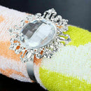 12PCS Diamond Napkin Ring Serviette Holder Wedding Dinner Decor Banquet S3F1