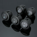 5* 2-PIN ON-OFF SPST Round Dot Boat Car Rocker Toggle Switch&Waterproof Cover