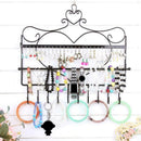 Iron Heart Earrings Display Rack Bracelet Necklace Stand Jewelry Showcase