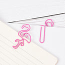 5Pcs/lot Pink Flamingo Bookmark Planner Paper Clip for Book Stationery School M&