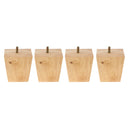 4 Universal Furniture Feet Solid Wood Sofa Riser Leg Square Cone Shape Feet