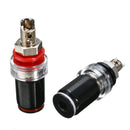 4x Rhodium Plated HIFI Speaker Amplifier Terminal Binding Post Socket Red& Black