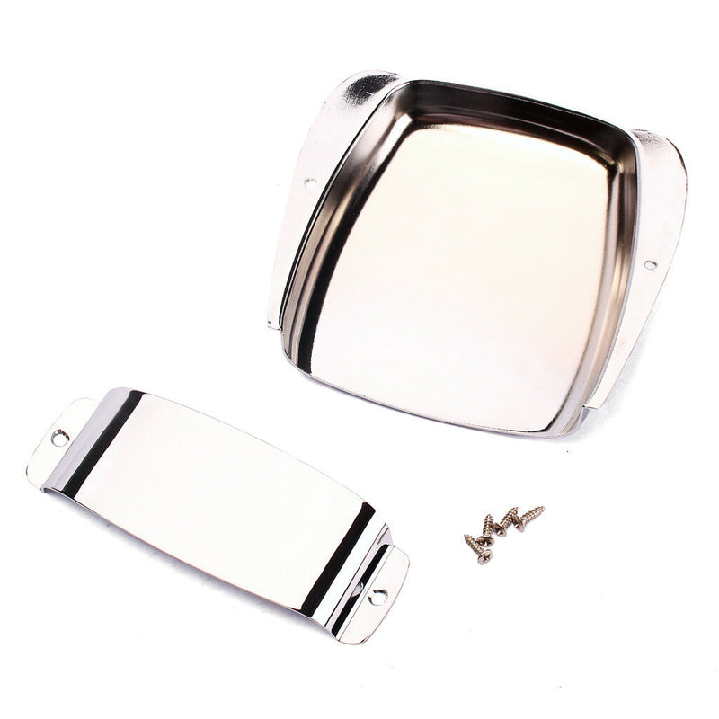 Chrome Plated Pickup & Bridge Plate Cover for Jazz Bass Electric Bass Guitar