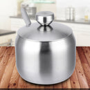 1pc Stainless Steel Condiment Serving Pots Seasoning Box with Spoon & Lid