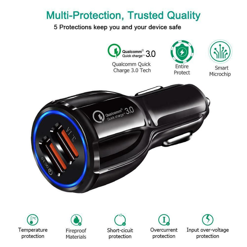 Quick Charge QC 3.0 USB Car Charger 3.1A Fast Charging Charger Adapter