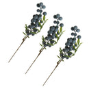 3Pieces Artificial Plant Flower Fruit Berries Bouquet Home Decor Blueberry