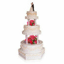 4X(8Pcs/Set White Small+Large Plastic Cake Pillars,Wedding Cake Pillars StaQ3R5)