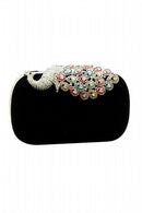 Women's Elegant Evening Bag Ladies' Handbag Clutch Bag Peacock Black for We