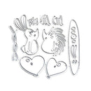 Heart Hedgehog Metal Cutting Dies for DIY Scrapbooking Embossing Stencils