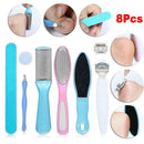 8Pcs Nail Files Professional Pedicure Foot Hard Dry Dead Skin Remover Tools