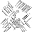 50pcs Hair Clips Flat Metal Single Prong Alligator Barrette Bow DIY Styling