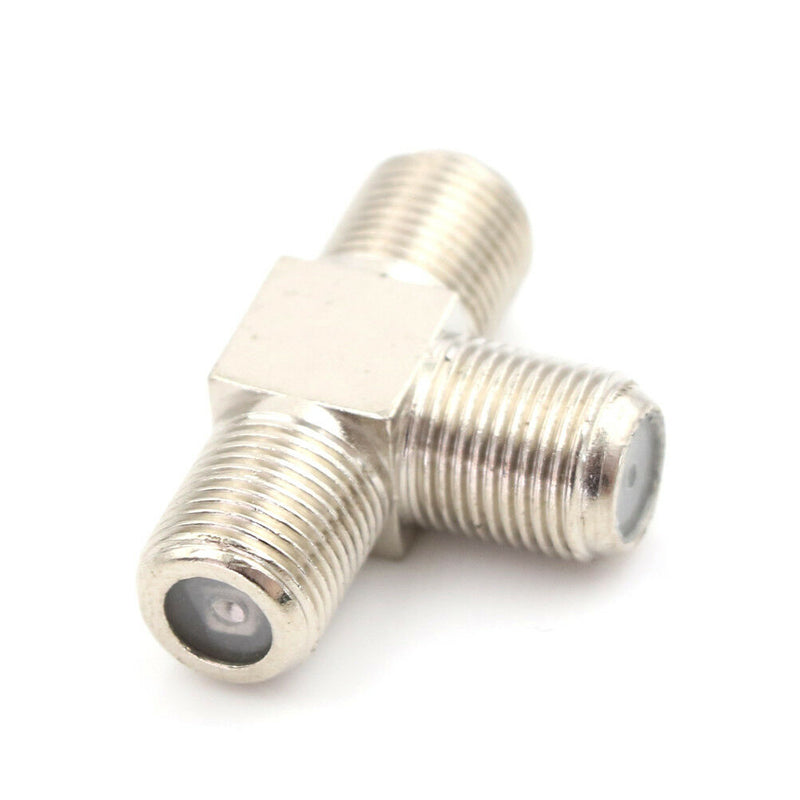 Thread F Socket T Splitter Adaptor Cable TV Aerial Freeview Virgin Media OZ
