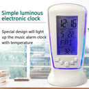 Digital Backlight LED Display Table Alarm Clock Snooze Alarm Thermometer X3E8