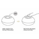 1x Finger Wet Sponge Plastic Round Case Casher Count Student Money Statione W0U2