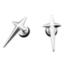 Fashion Unisex Non-allergic Stainless Steel Cross Earrings Ear Studs Jewelry
