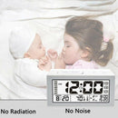 Digital Alarm Clocks, Non Ticking Battery Operated, Desk Clock Simple Alarm