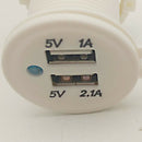 Dual 12V USB Car Lighter Socket Splitter Charger Power Adapter Outlet For ZHF