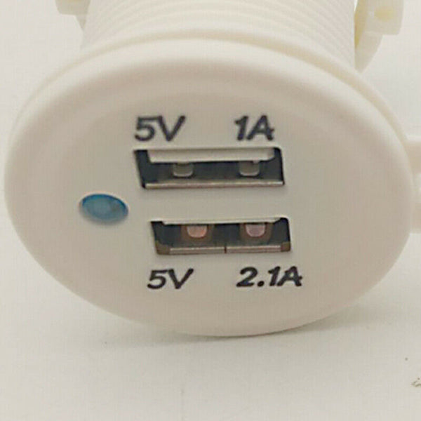 Dual 12V USB Car Lighter Socket Splitter Charger Power Adapter Outlet For ZHF
