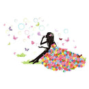 Self-adhesive Butterfly Girl Wall Stickers Removable Decals Bedroom Decor A