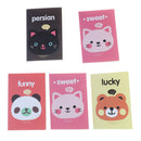 5x Portable Cute Cartoon Notepad Memo Kraft Paper Diary Notebook Exercise Boo OZ