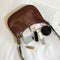 Women Retro Shoulder Bag Leather Money Purse Messenger Handbag (Dark Brown)