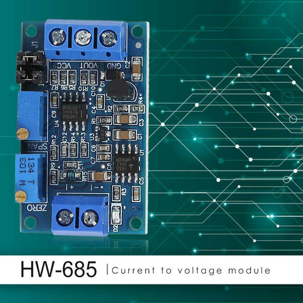 HW-685 0/4-20mA to 0-3.3/5/10V Voltage Transmitter Signal Converter Module A#S
