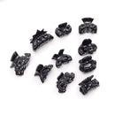 10pcs Popular Mixed Small Plastic Black Hair Clips Hairpin Claws Clamps FT