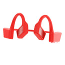True Bone Conduction Headphone with Mic 145mah for Cycling Driving Gym Red