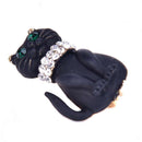 Fashion Crystal Cat Brooch Pin Collar Decoration Badge Corsage Jewelry Gifts J3C