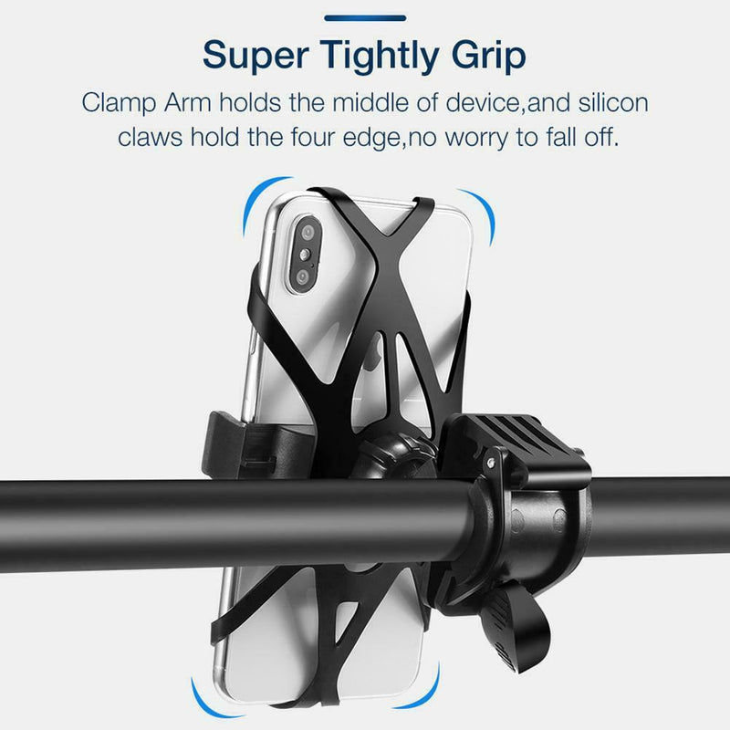 Rack Smartphone Bicycle Bracket Strap Bike Phone Holder MTB Motorcycle Stand