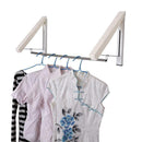 Cloth Hanger Laundry Drying Closet Rack Wall Folding Ho L8B4 Storage D3R2