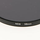 58mm/2.2" ND8 Filter Neutral Density For Canon  Panasonic DSLR Cameras