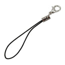 15 Pcs Black Coil Strap Lobster Clasp Mobile Phone Key String