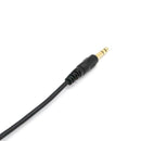 4.9ft Black Durable PVC 6.35mm to 3.5mm Male Female Audio Line Connector