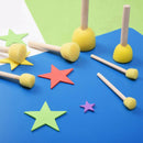 Pack of 30 Round Foam Sponge Paint Brush Set - Stencil Brush Value Pack - 5 H7F2