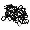 48PCS Black Elastic Rubber Hair Bands Ponytail Holders for Ladies