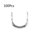 100pcs Fishing U Shaped Ring Baits Lure Tool Stainless Steel Tackle Accessories