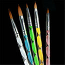 5pcs Acrylic Nail Art UV Gel Carving Pen Brush Liquid Powder No.4 6 8 10 12 Sets
