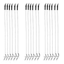 18Pcs 12lb Fishing Hair Rigs Assorted Hand Tied Carp Fishing Barbless Hooks
